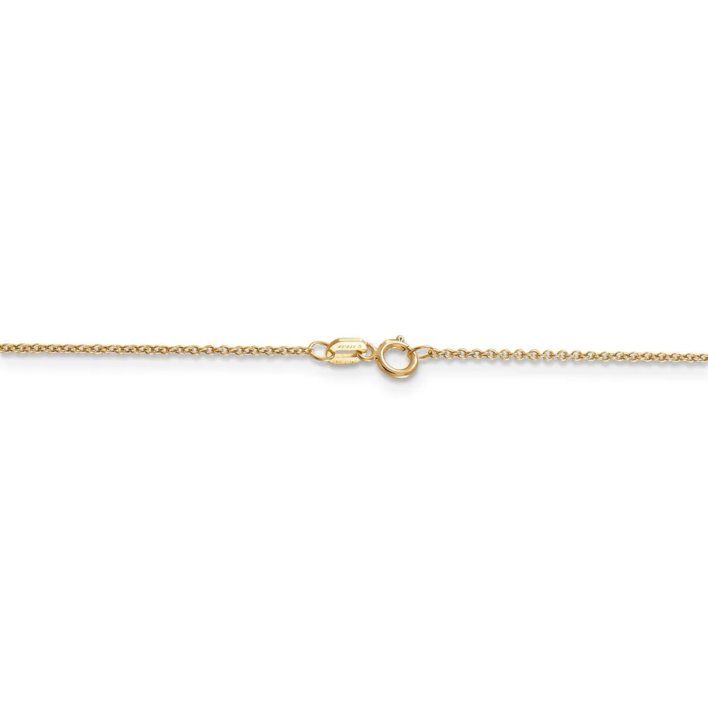 Yellow Gold Alumni Small Elongated Number 16 Neckpiece