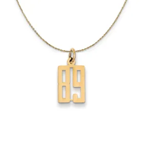 Yellow Gold Alumni Small Elongated Number 89 Neckpiece