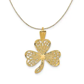 Filigree Shamrock Yellow Gold Neckpiece