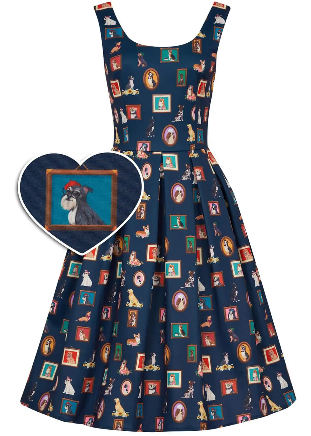 Vintage Blue Swing Dress