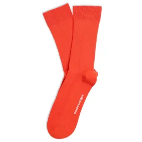 6-pack Fine Ribbed Socks - Okker Orange