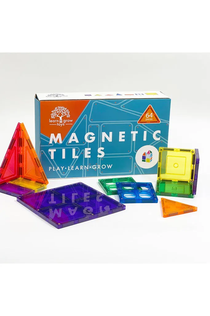 64-Piece Magnetic Tiles Set