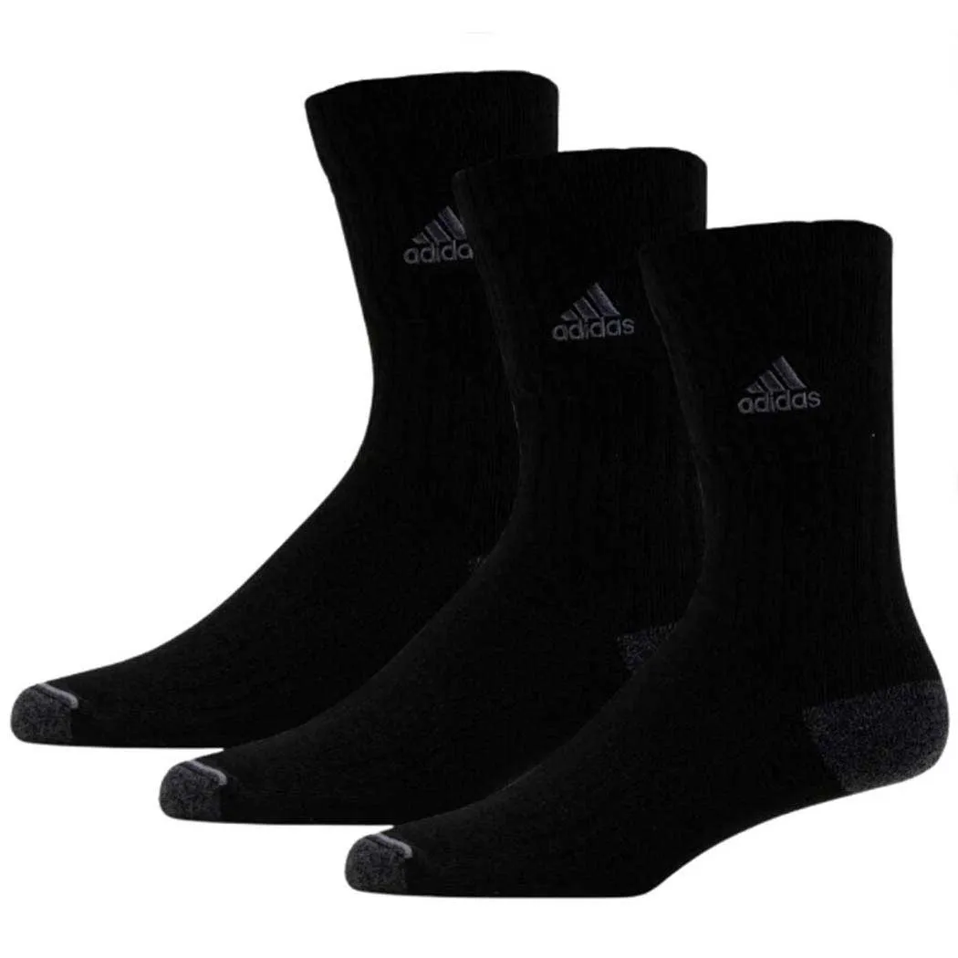 Adidas 3-Pack Crew Socks Black/ Onix Grey (Men's)