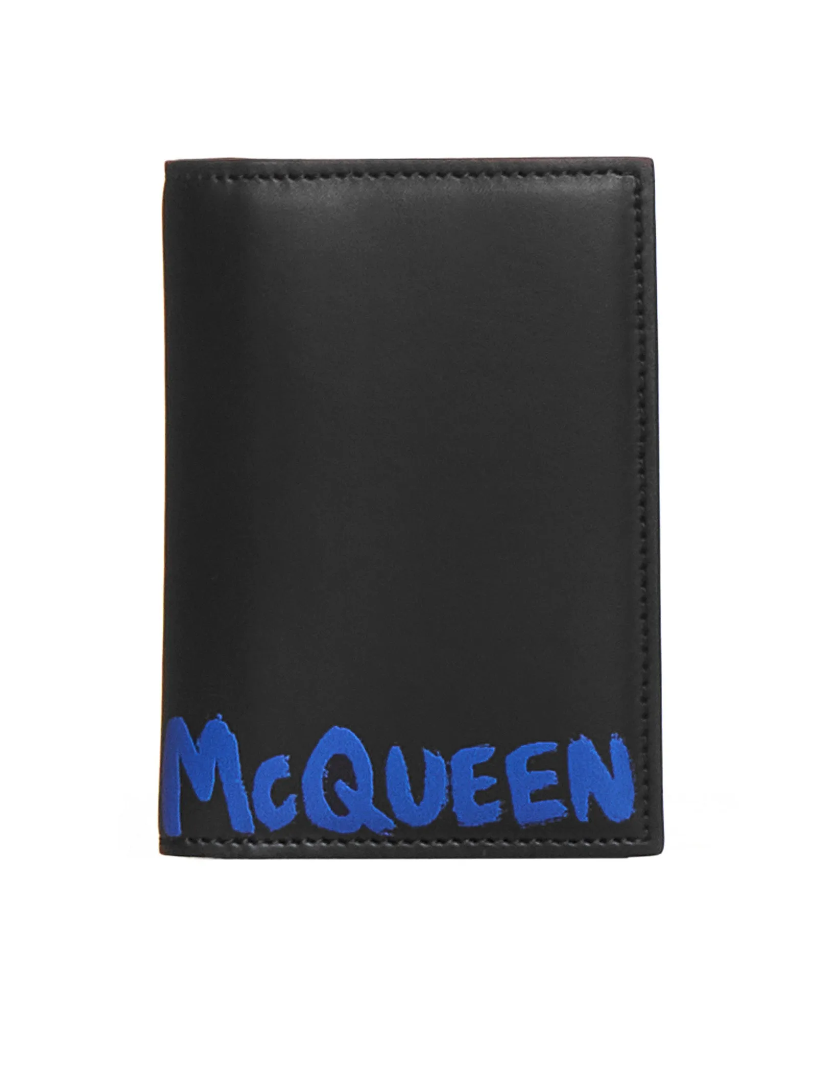 Graffiti Logo Print Bifold Wallet by Alexander McQueen