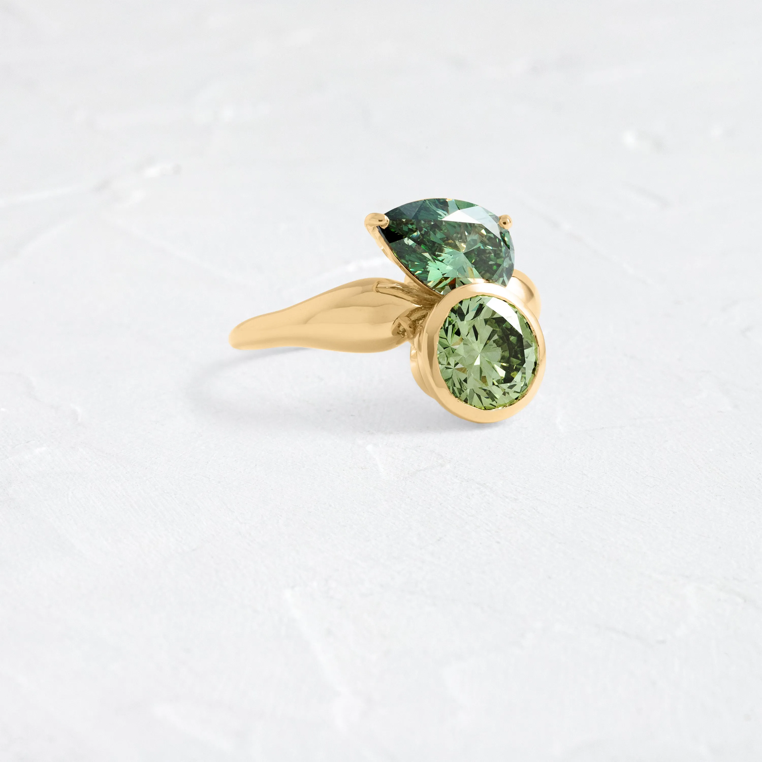 Pear Diamond Augment Ring