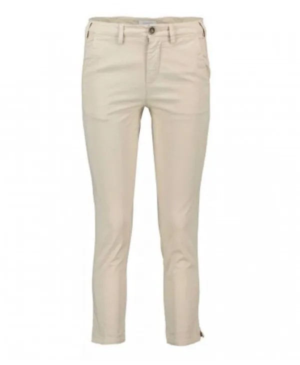 New 2023 Beige Capri Chino Pants - Melitas for Women by 40weft