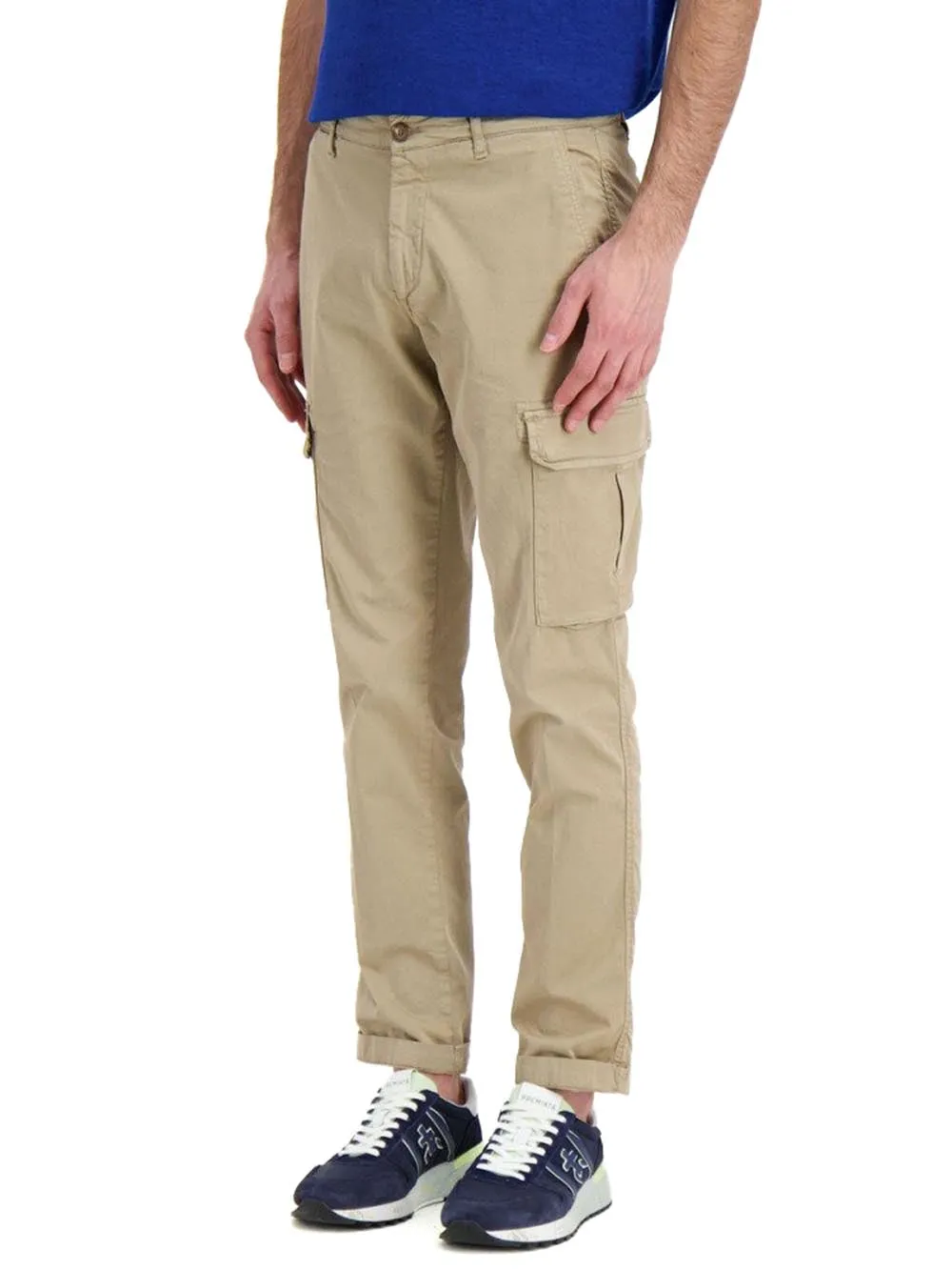 Men's Beige Pantalone by 40Weft Aiko-1701