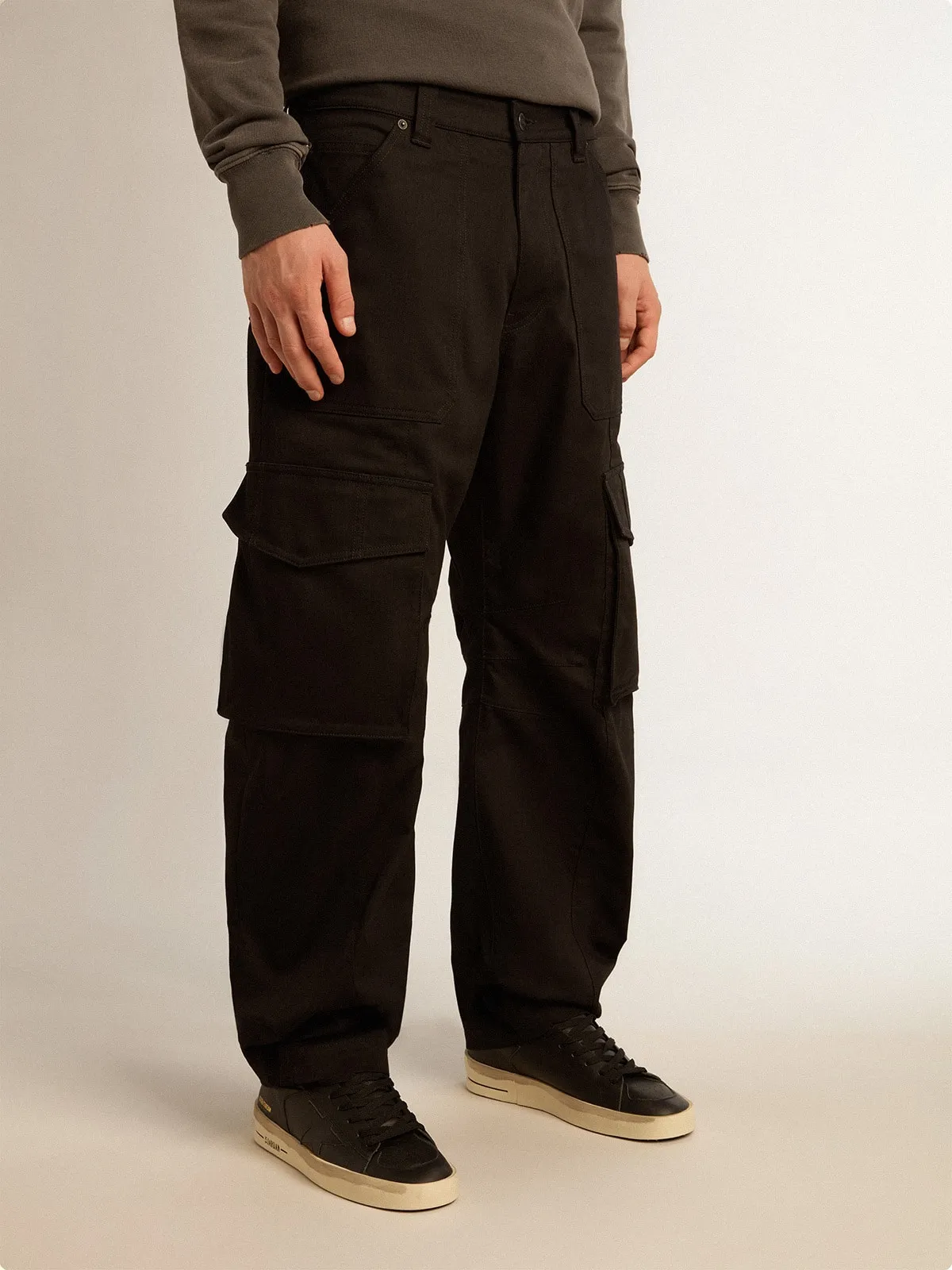 Black Cargo Trousers