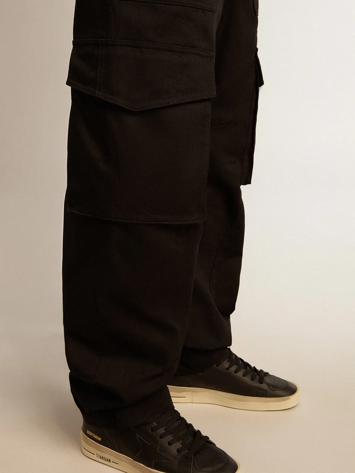 Black Cargo Trousers