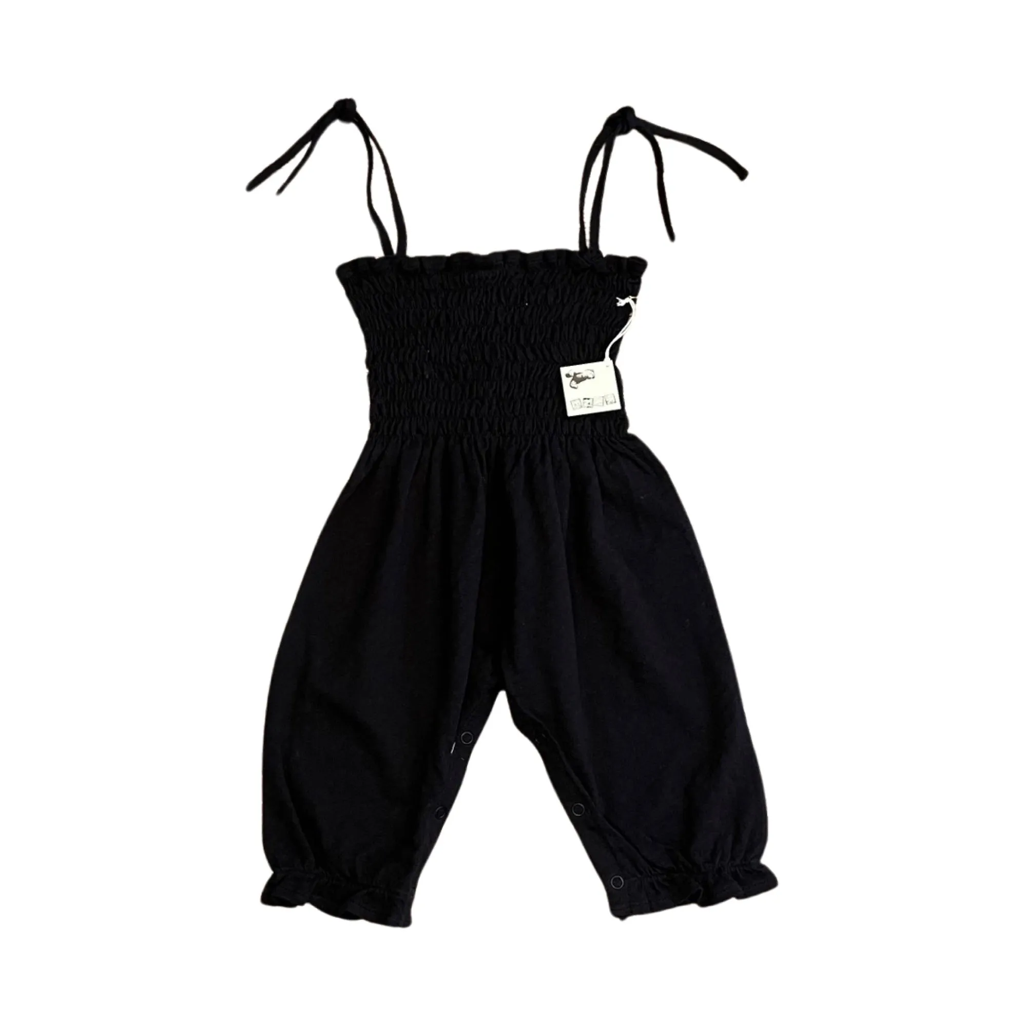 Black Romper with Ties