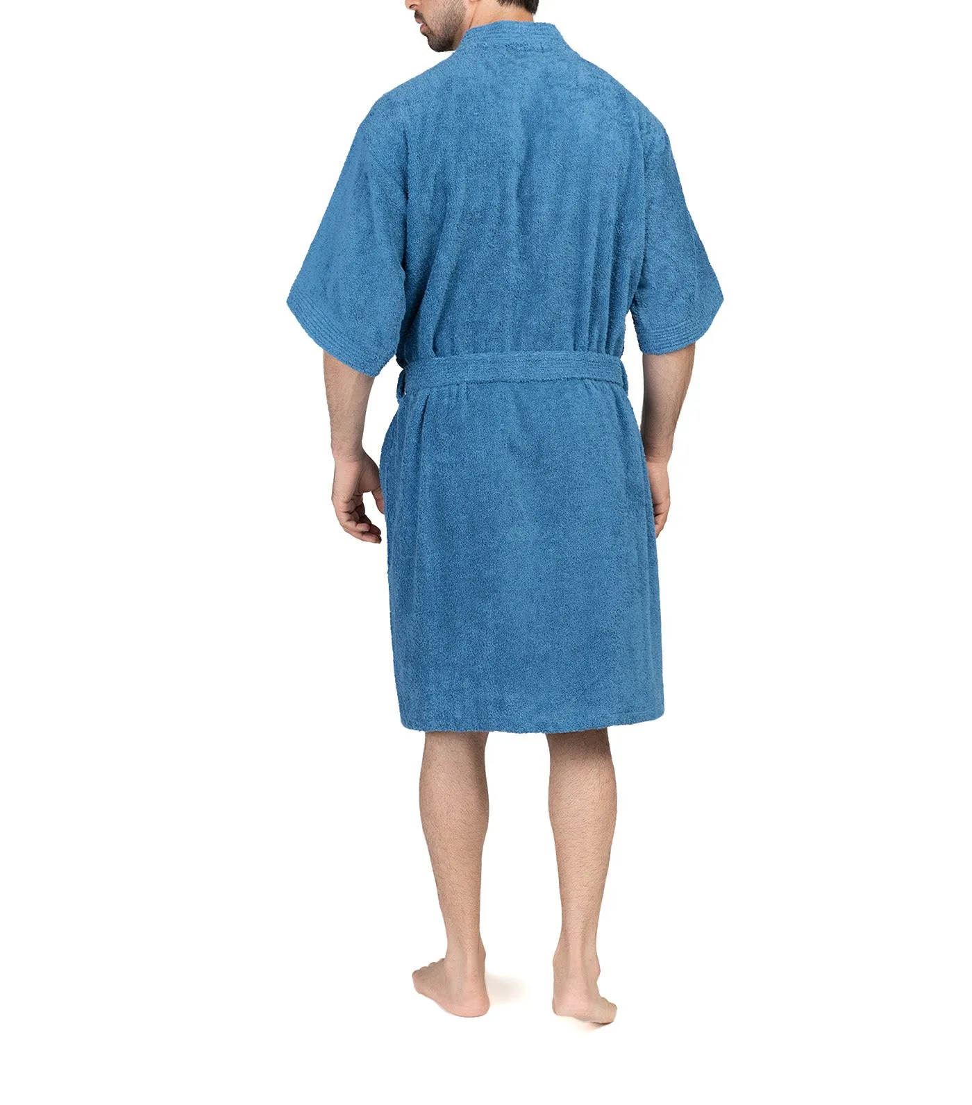 Blue Denim Male Terry Robe