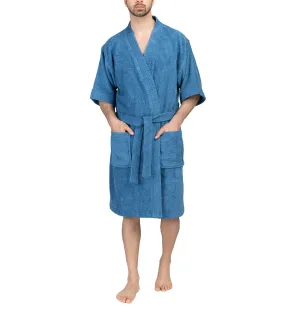 Blue Denim Male Terry Robe