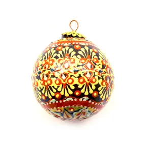 Small Ceramic Ornament in Blue and Yellow