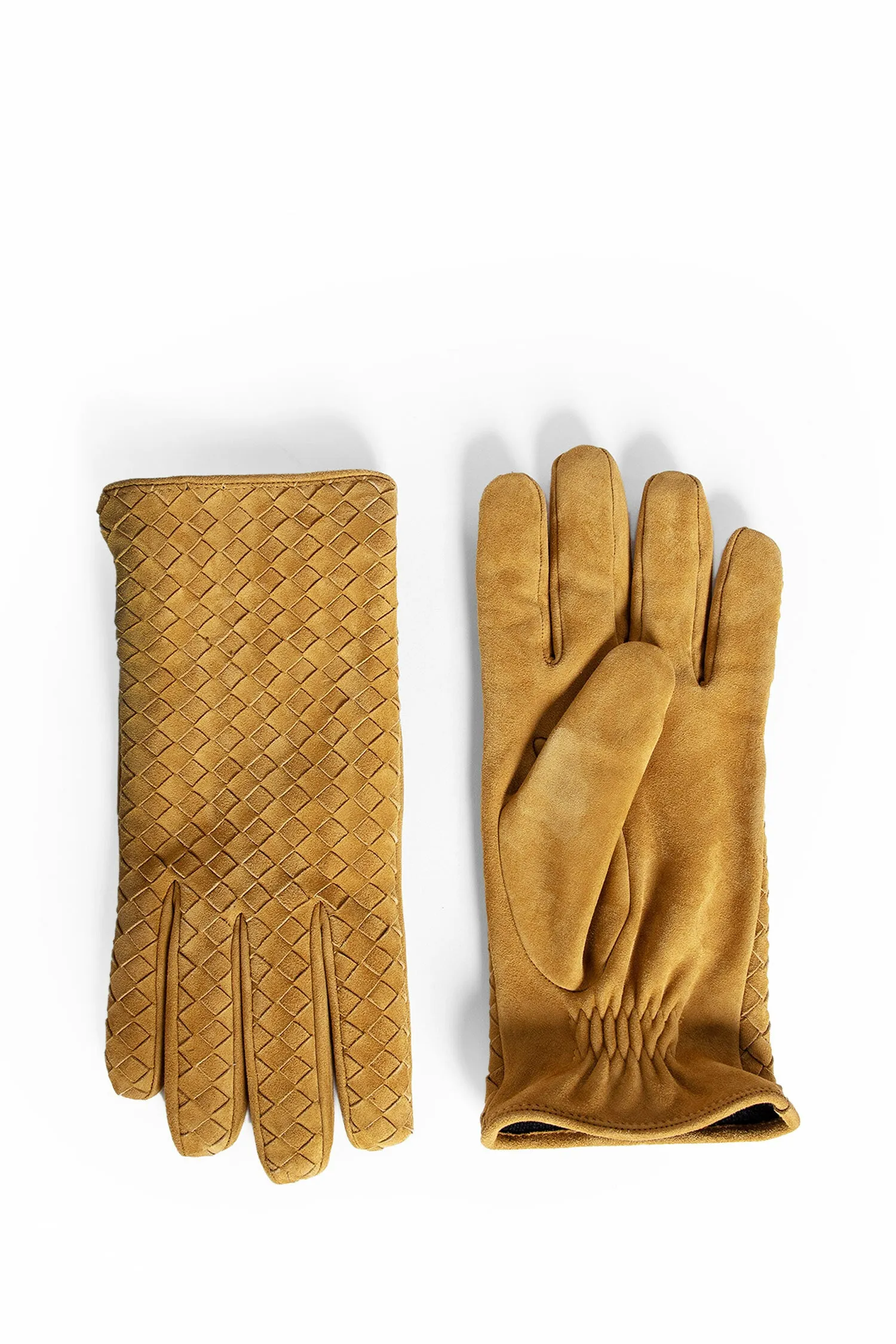 Bottega Veneta Intrecciato Suede Gloves