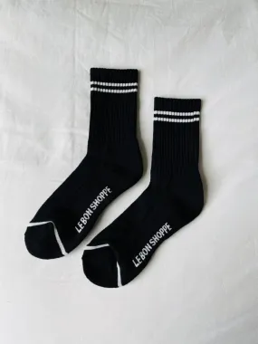 Boyfriend Socks Noir by Le Bon Shoppe One Size