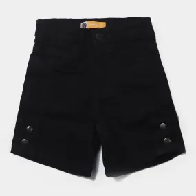 Boys Black Denim Stretch Shorts Out Of This World