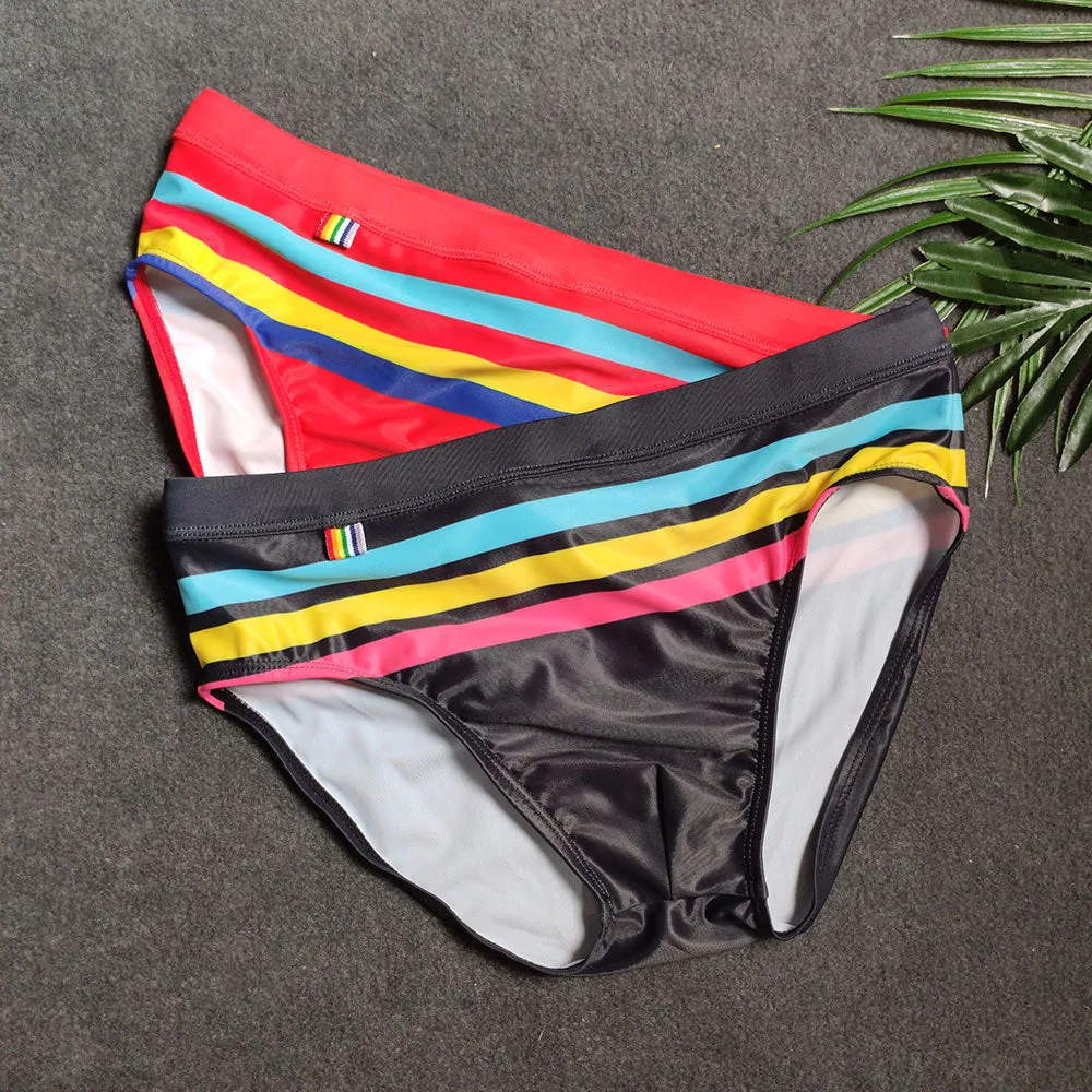 Men's Cartoon Print Padded Surf Briefs