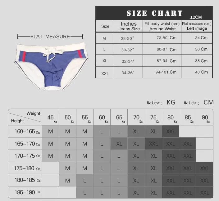 Men's Cartoon Print Padded Surf Briefs