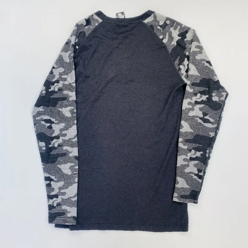 Bula Uomo Nero Merino Wool Camo Crew Second Skin