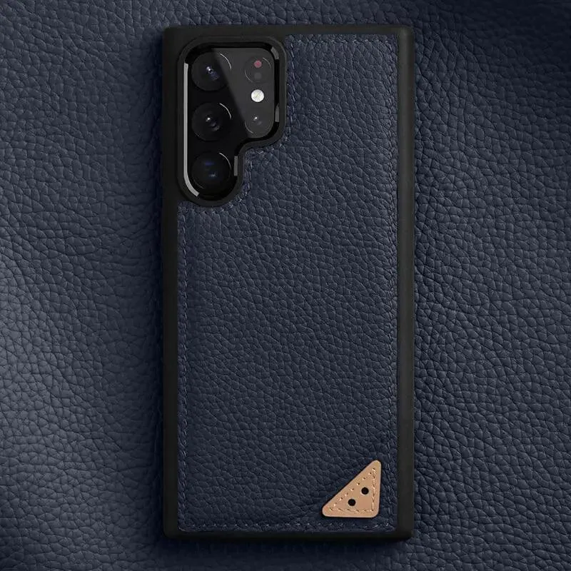 Stylish Leather Phone Case for Galaxy S22 Ultra Plus