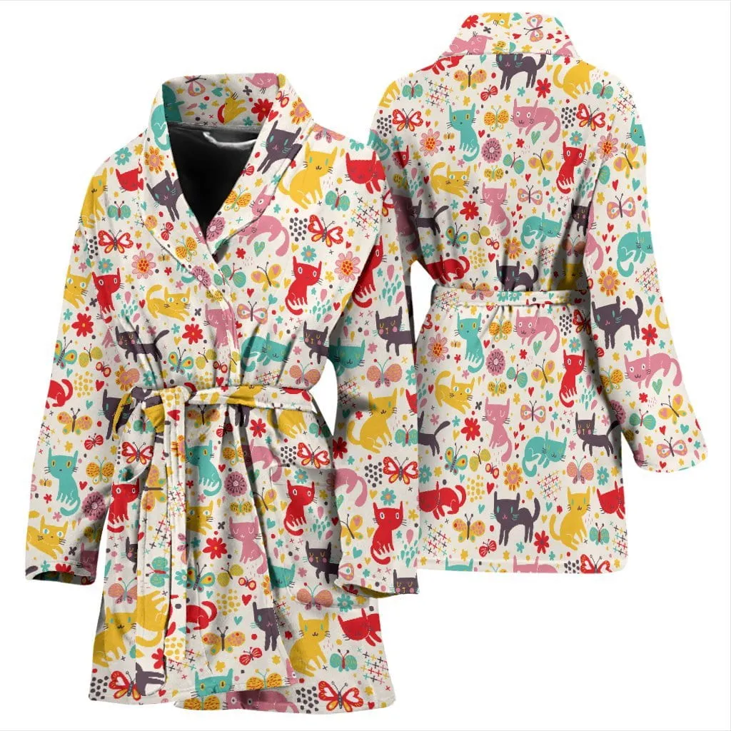 Women's Butterfly Cat Bathrobe