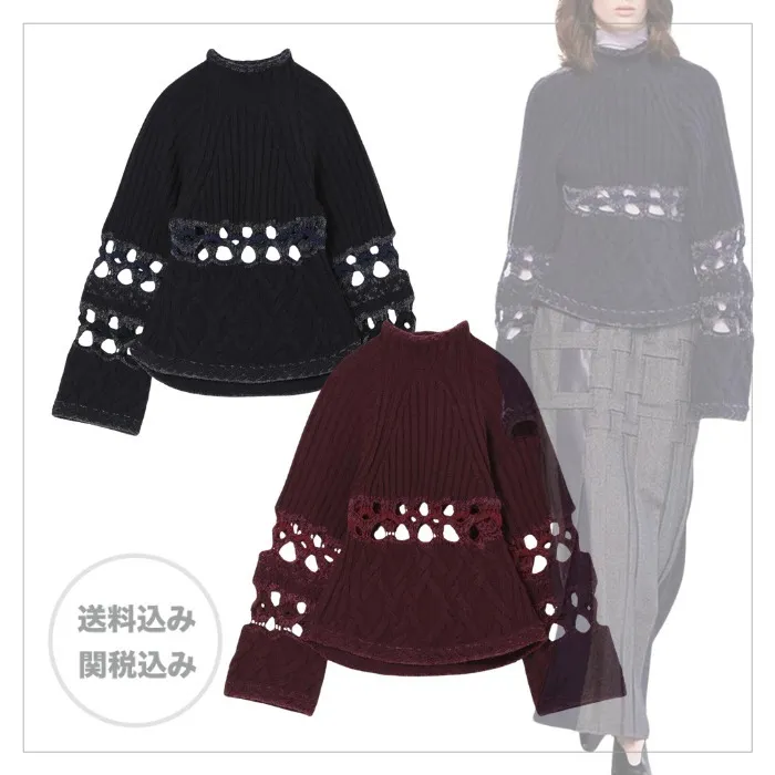 Wool Nylon Rib Long Sleeves Sweater by Mame kurogouchi