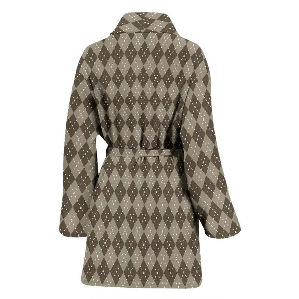 Chocolate Argyle Bathrobe