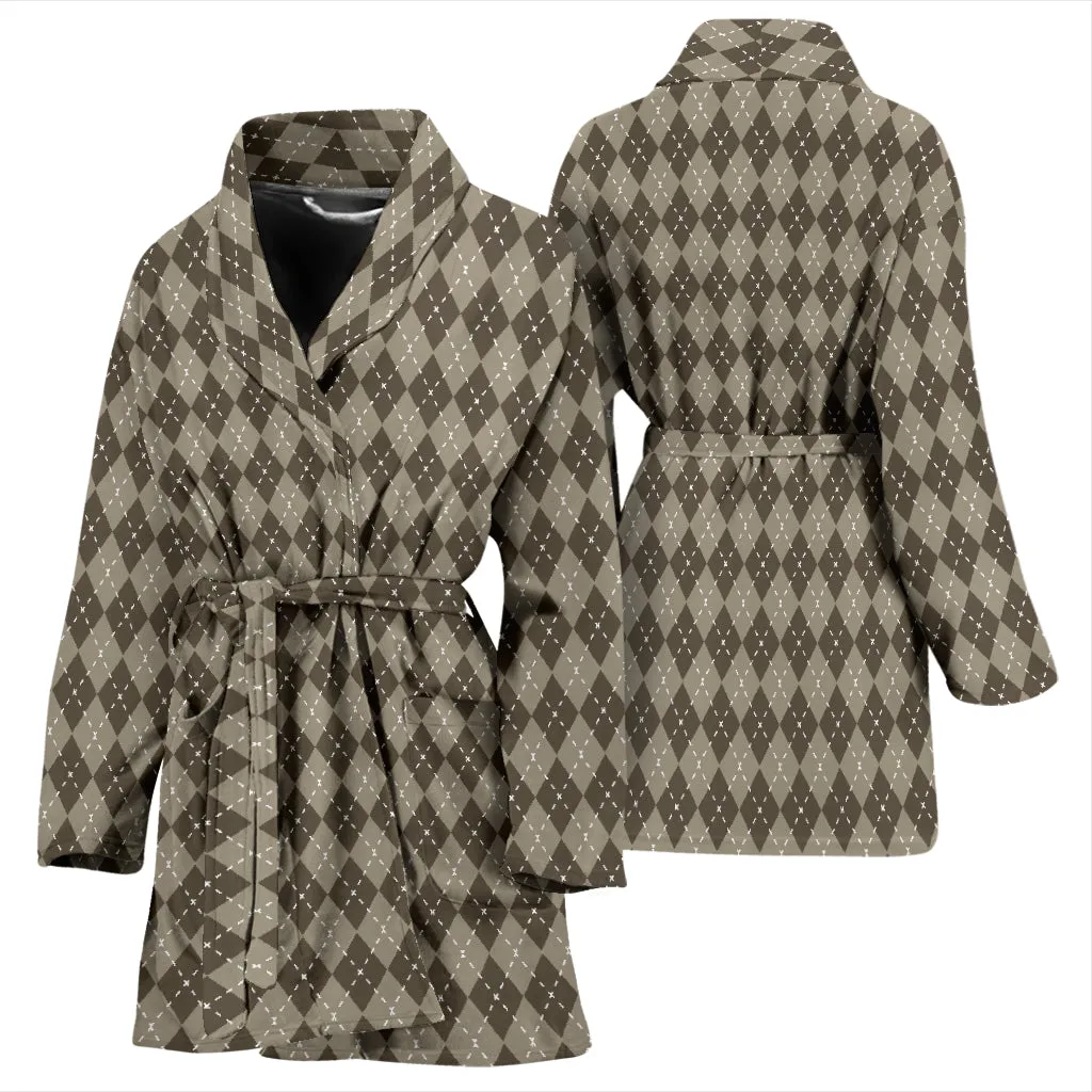 Chocolate Argyle Bathrobe