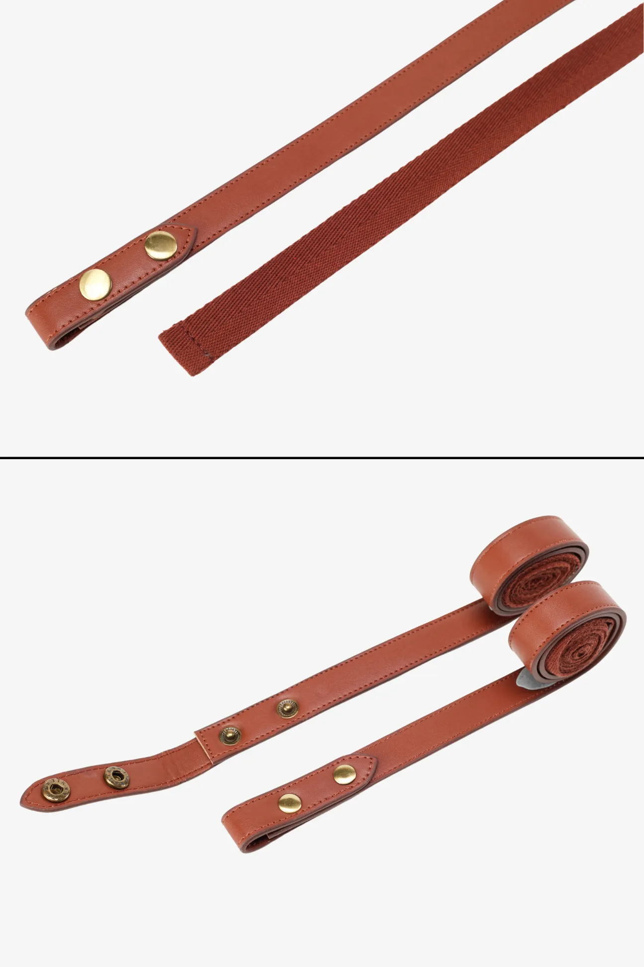 Interchangeable Chocolate PU Leather Replacement Strap