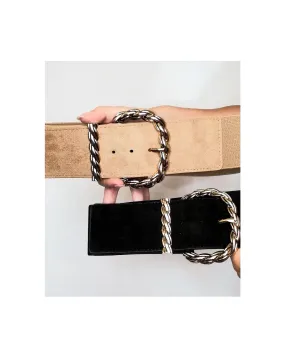 Suede Belt: TAUPE or BLACK!