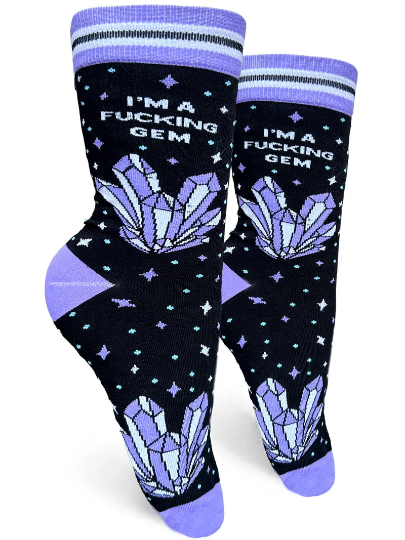 Stylish Gem Pattern Women's Crew Socks