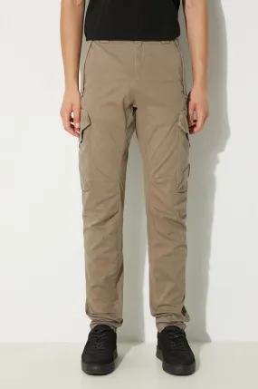 C.P. Company Trousers Stretch Sateen Ergonomic Lens Cargo Pants Men's Beige Color 17CMPA058A005529G