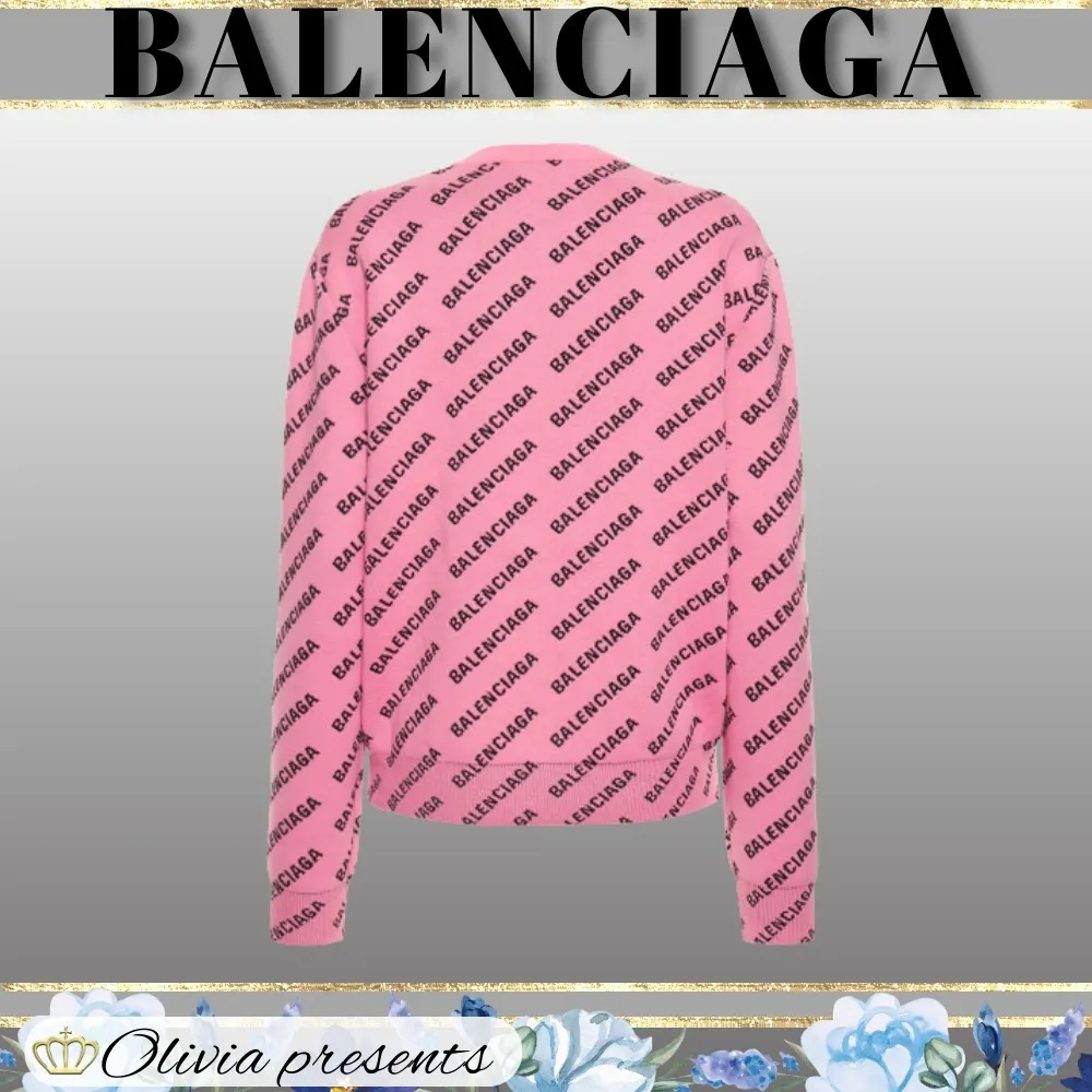 Wool Cotton Crew Neck Office Style Sweater by BALENCIAGA