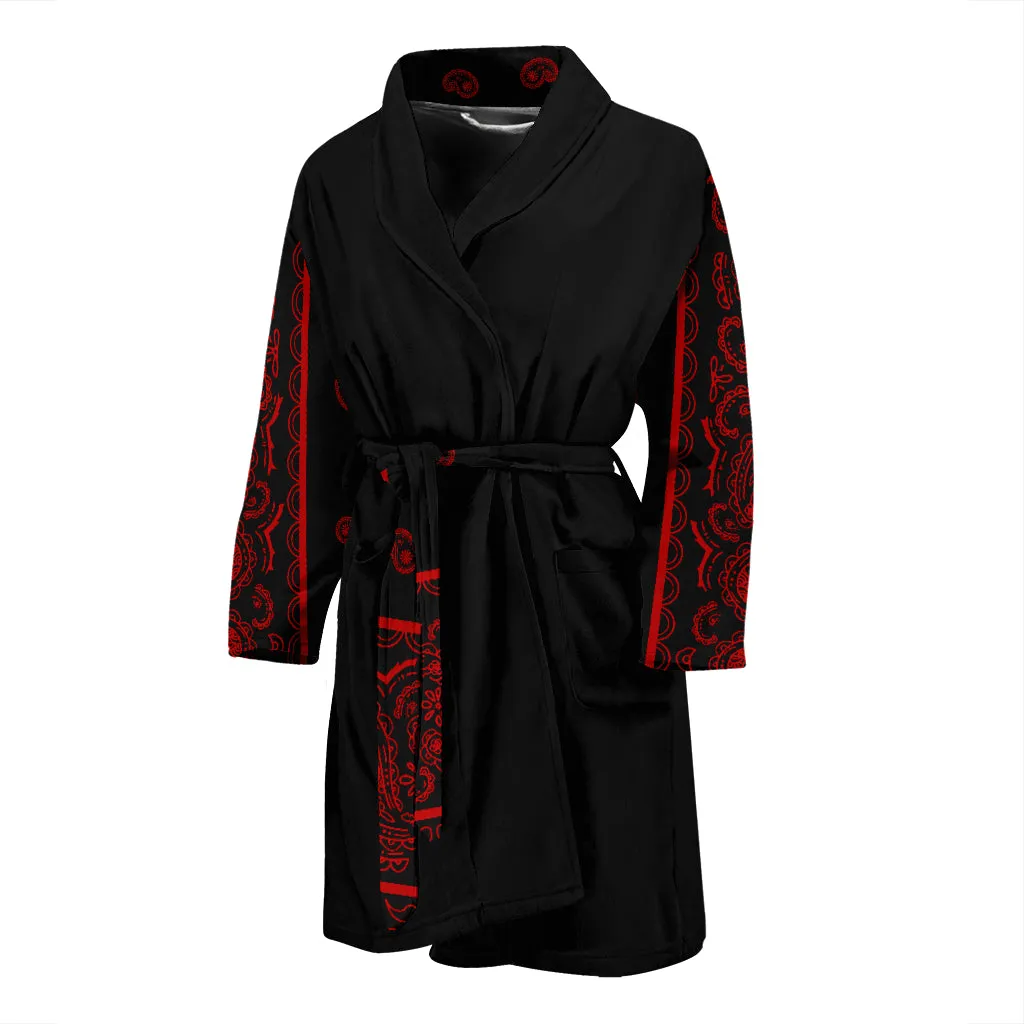 Black Red Bandana Bathrobe