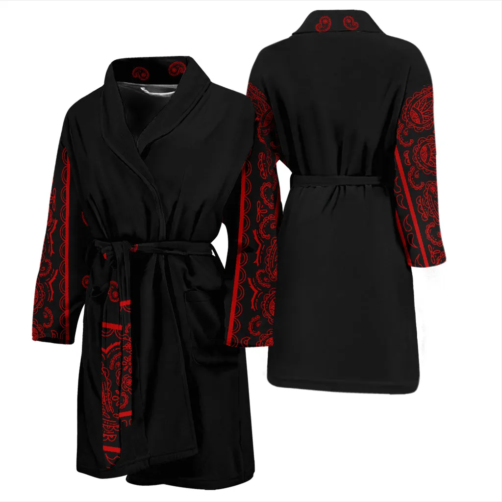 Black Red Bandana Bathrobe