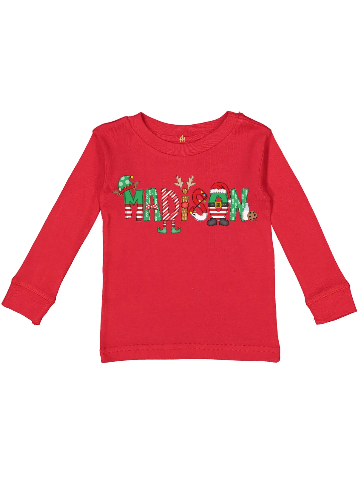 Custom Christmas Pajamas in Red & Green for Kids and Adults