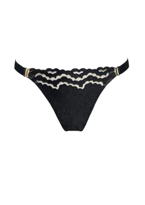 Dala Strap Thong Black