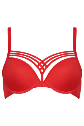 Dame de Paris Red Push up Bra