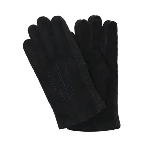 Dark Blue Cashmere-Lined Suede Gloves by Emanuele Maffeis