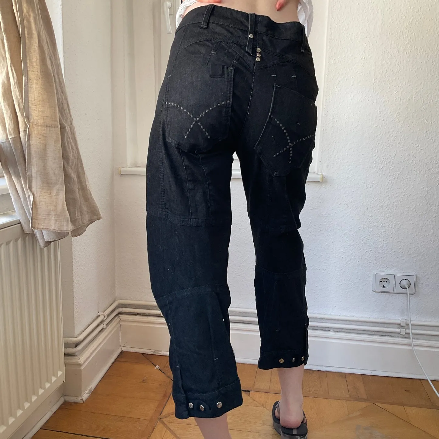 Deconstructed Cropped Trousers