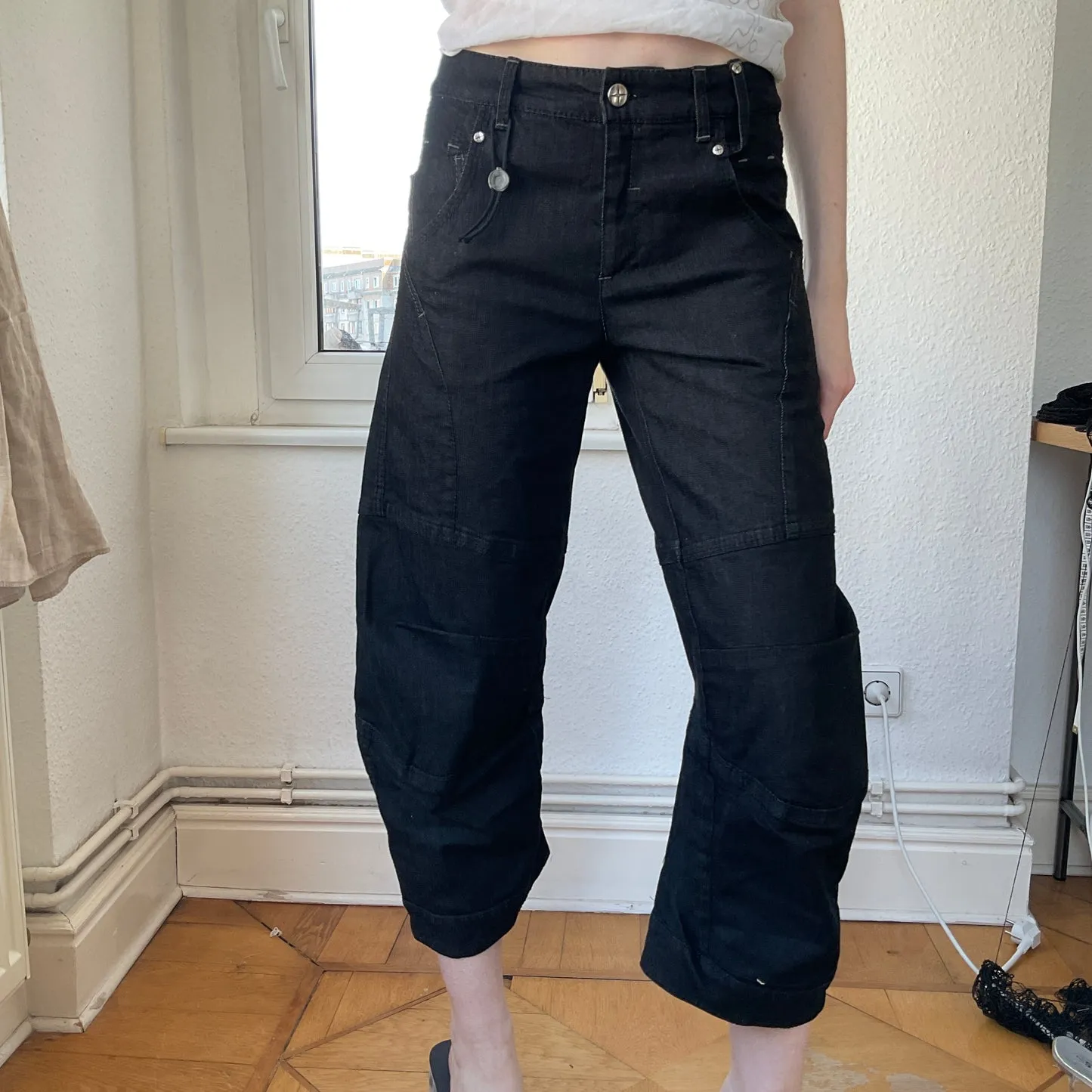 Deconstructed Cropped Trousers