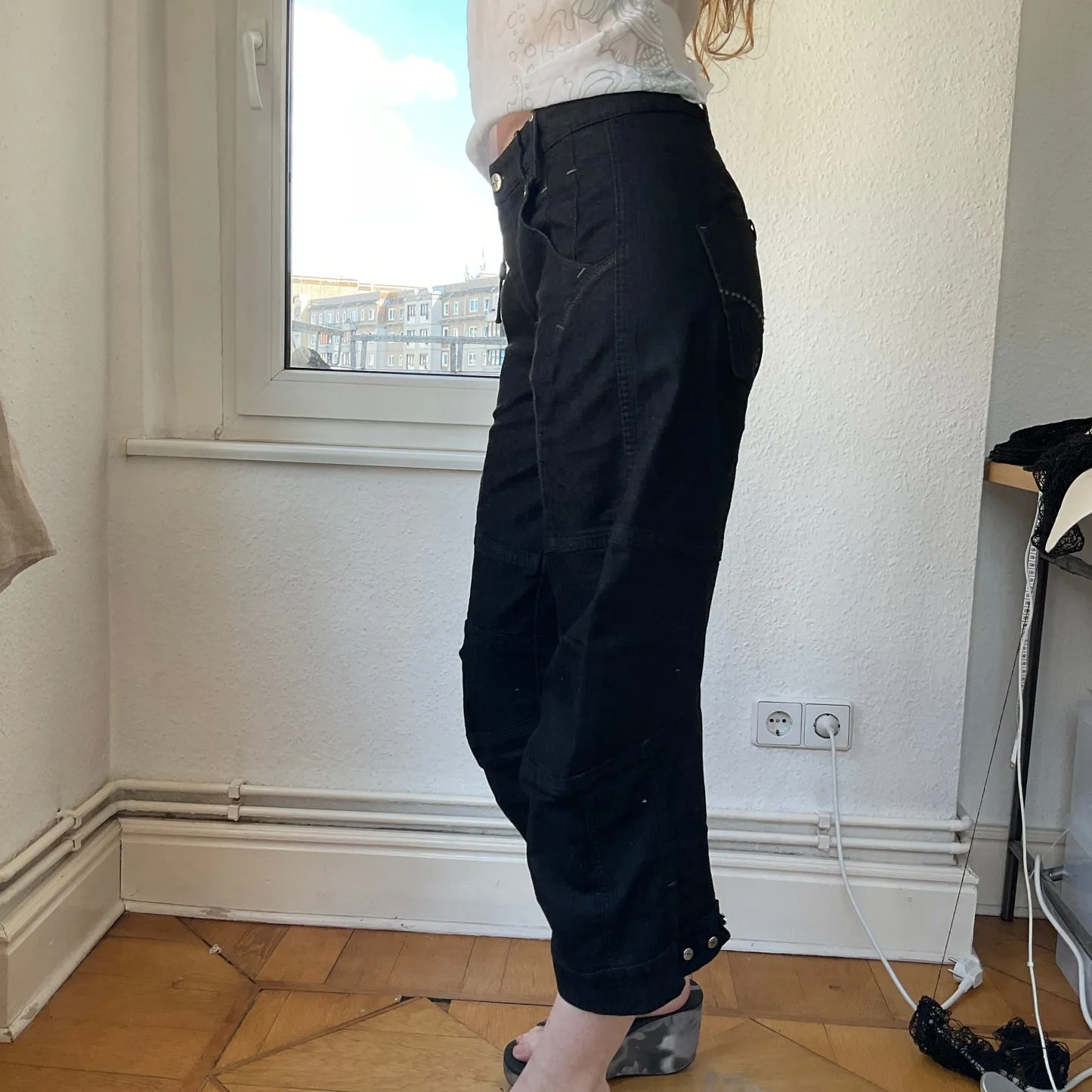 Deconstructed Cropped Trousers