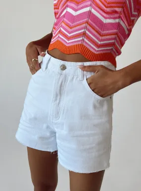 White Denim Shorts