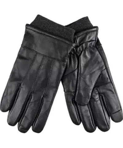 Knit Cuffs Leather Gloves for Men by Dockers