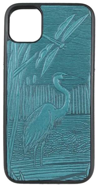 Dragonfly Pond Leather iPhone Case