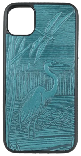 Dragonfly Pond Leather iPhone Case