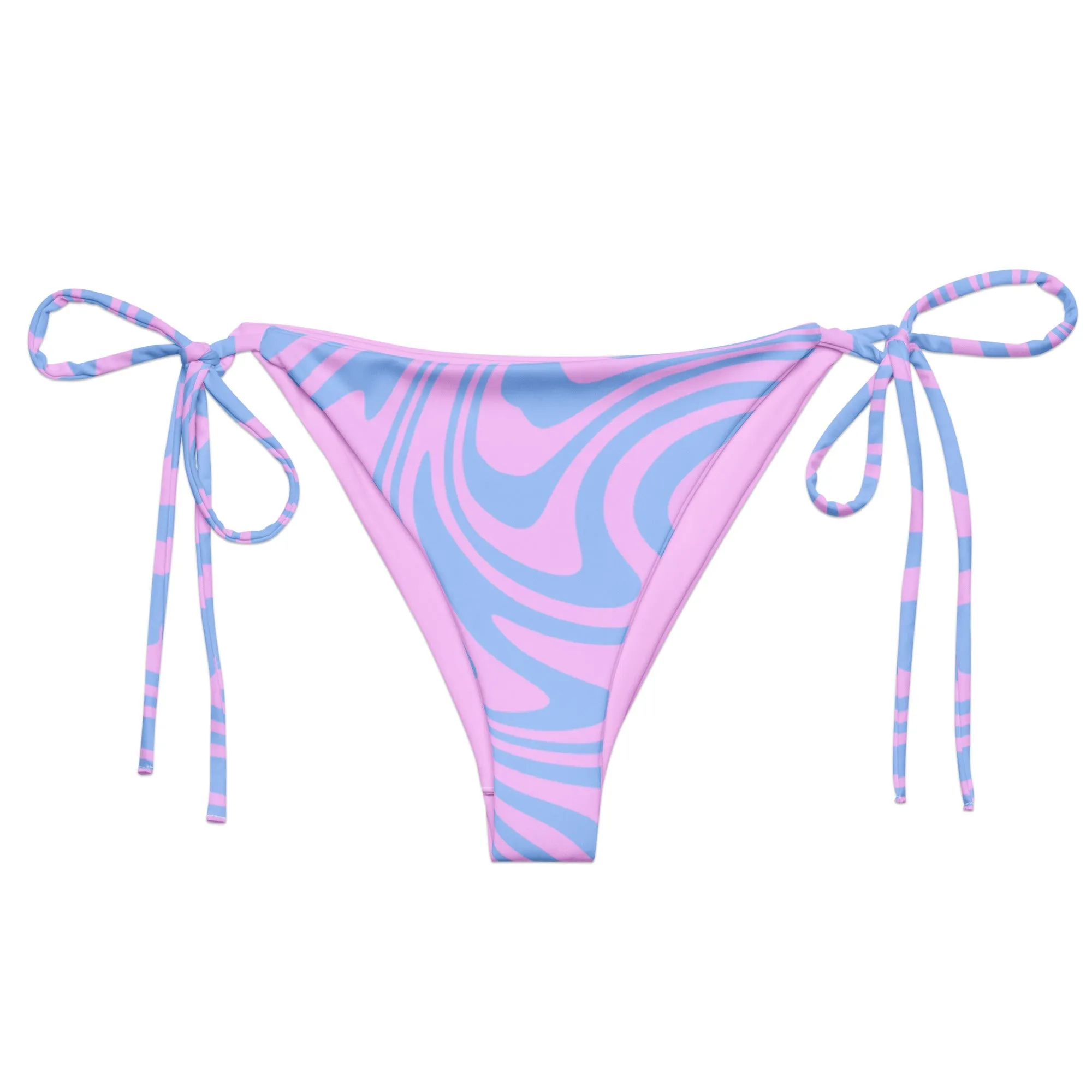 Pink Swirlsa Eco String Bikini Bottom