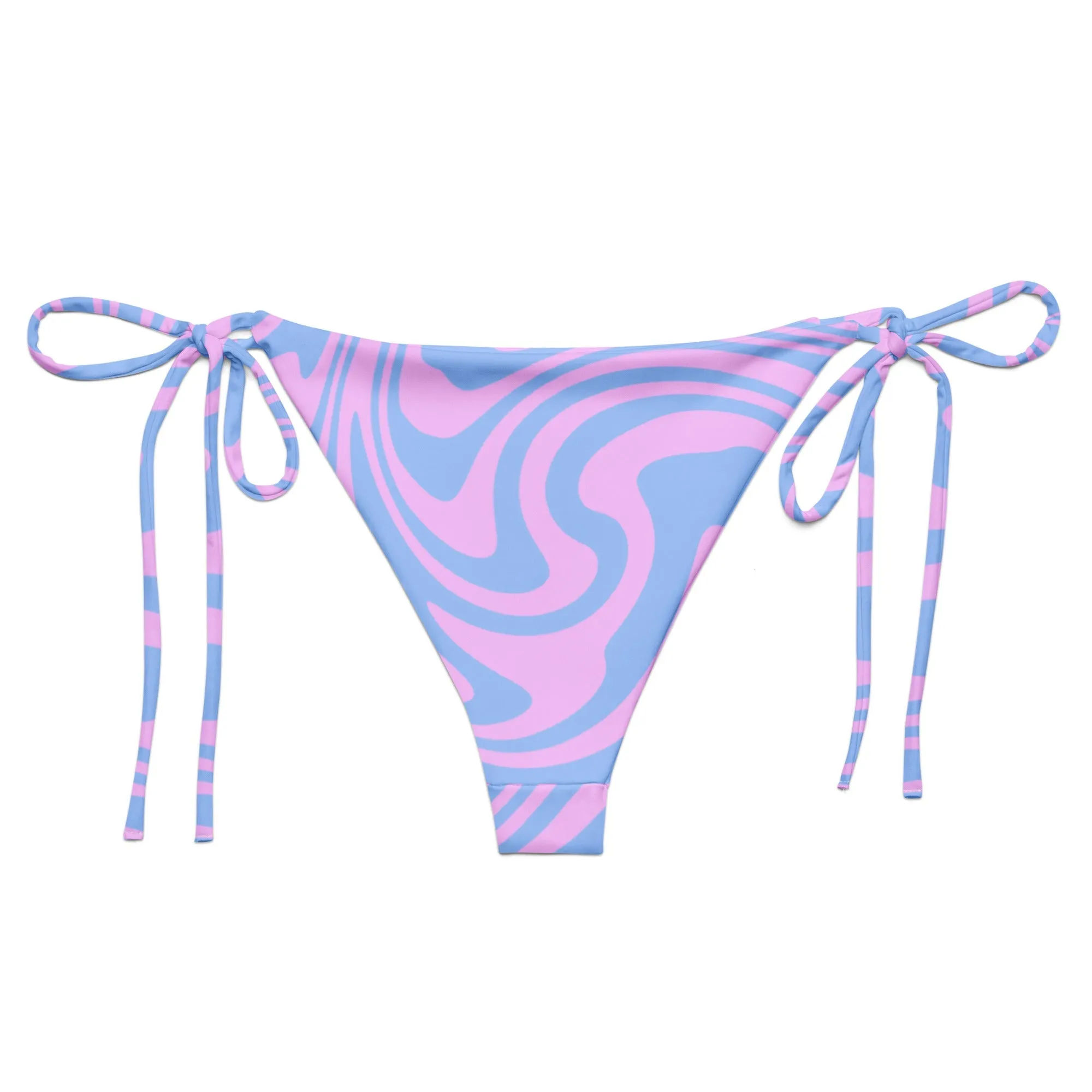 Pink Swirlsa Eco String Bikini Bottom