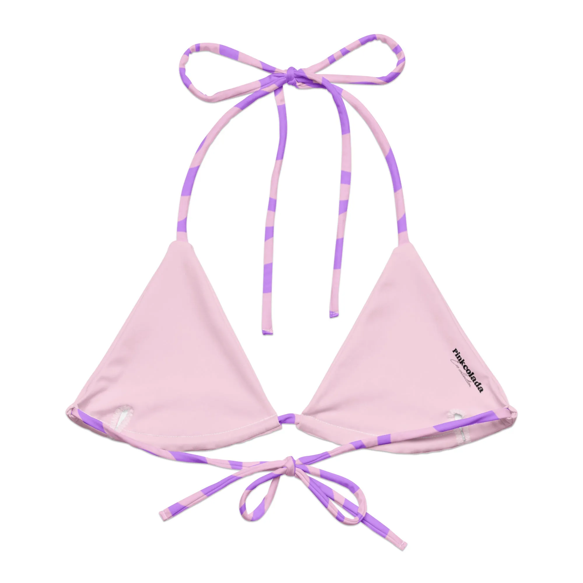 Purple Swirlsa Eco Triangle String Bikini Top