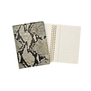 Embossed Gold Snakeskin Spiral Notebook